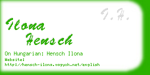 ilona hensch business card